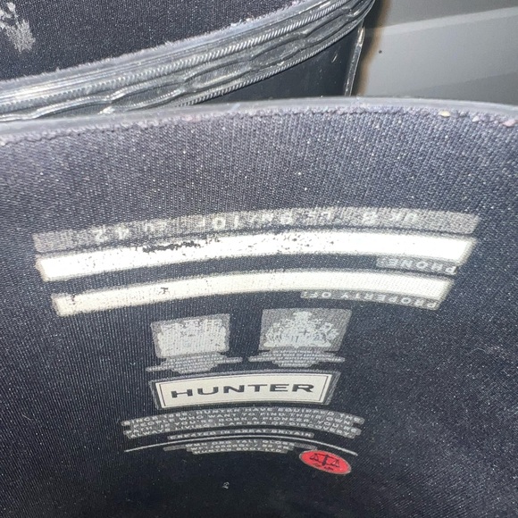 Gloss black hunter boots size 10 - Picture 5 of 6